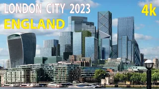 London City , England 4K By Drone 2023