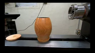 Woodturning - Red Oak and Fire