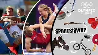 Wrestling vs Rugby 7s - Can They Switch Sports? | Sports Swap Challenge