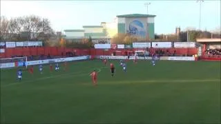 Action from the Silkmen's defeat at Tamworth in the FA Trophy