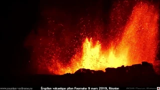 Éruption volcanique piton Fournaise - 9 mars 2019 -  Réunion