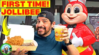 FIRST TIME Eating JOLLIBEE Filipino Fast Food Chain Restaurant | Is it the BEST CHICKEN in SoCal?!