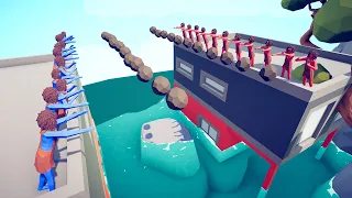 SIMILAR RANGED UNITS Battle from above submerged houses | Totally Accurate Battle Simulator TABS