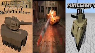 GTA SA VS PAYBACK 2 VS MINECRAFT PE WHICH IS BEST TANK