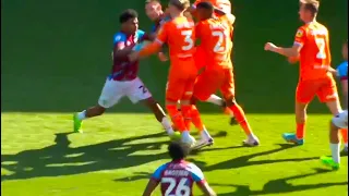 Ian Maatsen Crazy Red Card push - all angles Burnley v Blackpool Championship on loan from Chelsea