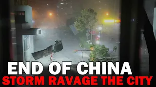 End Of China! Storm Ripping Through TheCity, House Badly Damaged, Forced Evacuation Thousands People