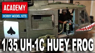 ACADEMY UH 1C Huey FROG Gunship Build Review