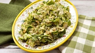 Shredded Brussels Sprouts With Pecorino Cheese