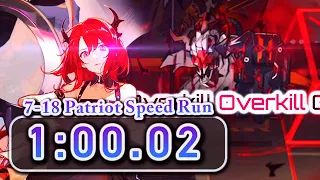 【アークナイツ】無駄に早いパトリオット討伐 /Arknights 7-18 Patriot Speed Run(1:00.02)