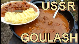 Goulash with gravy from the USSR. Every Soviet person tried this.