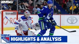 New York Rangers Can't Hold Lead Fall To Canucks In OT 3-2 | New York Rangers