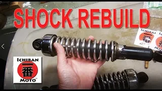 how to rebuild motorcycle shock absorbers (coil over struts)