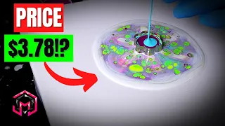 GORGEOUS but CHEAP Acrylic Pouring - Acrylic Pouring on a BUDGET