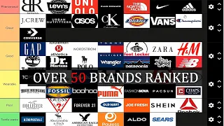 Affordable Clothing Brands Tier List - Over 50 Brands Ranked