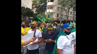 Manifestação em apoio ao presidente Jair Bolsonaro