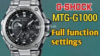 How to set time on G-Shock MTG-G1000 || Casio 5455 (Manually full settings).