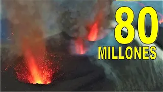 🌋80 MILLONES de m3 de LAVA🌋 VOLCÁN DE LA PALMA abre DOS NUEVAS BOCAS y SEGUNCA COLADA🔴Emite + AZUFRE