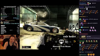 Twitch reacts to World Record - NFS Most Wanted any% Glitchless 6:56:03