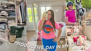 productive summer day in my life | cleaning, organizing, coffee