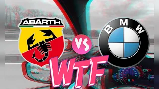 BMW 750 Li V8 vs. Fiat Abarth German Autobahn full speed