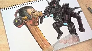 [Drawing} Titan cameraman Vs G man Toilet / Skibidi Toilet 73