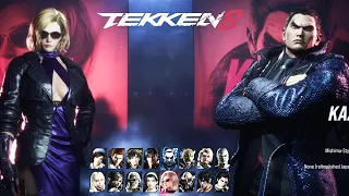 All Characters Menu and Select Animations in Tekken 8