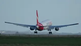 Qantas Freight Boeing 767-381F(ER) VH-EFR Landing at Avalon Airport