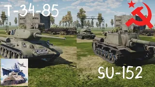 T-34-85 and SU-152 gameplay || War Thunder mobile