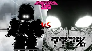 Mob Pyscho Comparison Roblox vs Anime (Psychic Showdown)