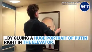 Putin elevator prank