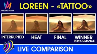 LIVE COMPARISON | Loreen - "Tattoo" (Melodifestivalen - 4 performances)