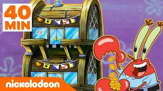 SpongeBob | 40 MIN di ristrutturazioni del Krusty Krab! | Nickelodeon Italia