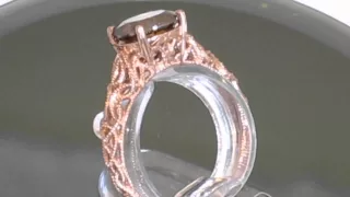 Rose Gold Ring Champagne Diamond