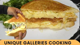 Egg & Cheese Breakfast Sandwich Recipe|Egg Sandwich|By Unique Galleries Cooking