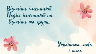 Відміни іменників. Поділ іменників на відміни та групи.6 клас.