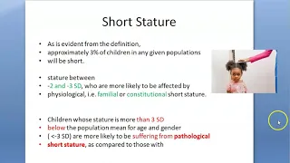 Pediatrics 043 Short Stature Causes for less height in Child below age Formula Calculate