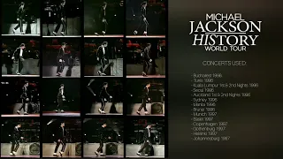 Michael Jackson - Billie Jean HIStory Tour (All Moonwalks Ultimate Sync)