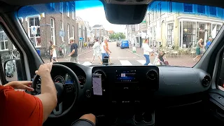 POV Mercedes-Benz Sprinter [ lots of traffic and busy roads in this city 🚗🚶‍♂️🚴‍♂️ ]