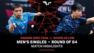 Chuang Chih Yuan vs Nicholas Lum | MS R64 | Singapore Smash 2024