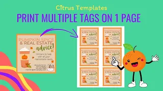 How To Print Multiple Real Estate Pop By Tags on 1 Page from Canva
