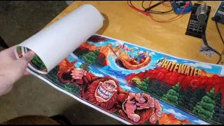 Part 19: White Water Pinball Project. Installing side art blade decals by Brian Allen