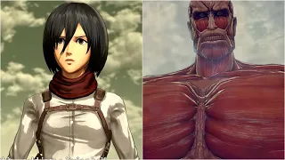 Mikasa Vs Colossal Titan Fight - AOT Game (Wings of Freedom)