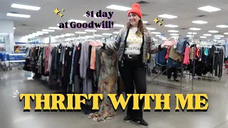 Thrift With Me at Goodwill Dollar Sale Day! ~HUGE THRIFT VINTAGE HAUL!~