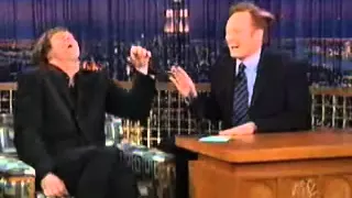 Jim carrey and Conan laugh it up - From "Late night with Conan O'Brien".