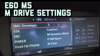 BMW E60 M5 MDrive Settings