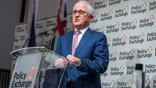 Australian Prime Minister Malcolm Turnbull speaks at Policy Exchange