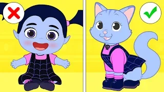 BABY PETS 😺 New cat dresses up as Vampire Girl | Pet Cartoons and Games