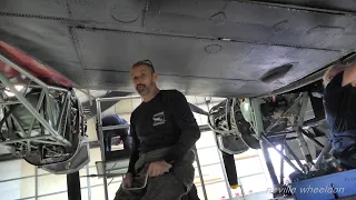 Video 222 Restoration of Lancaster NX611 Year 7. Preparing "Just Jane" for the Port Wing change.