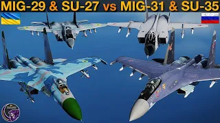 Mig-29 & Su-27 vs Su-35 & Mig-31: BVR Missile Fight | DCS