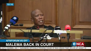 Malema back in court